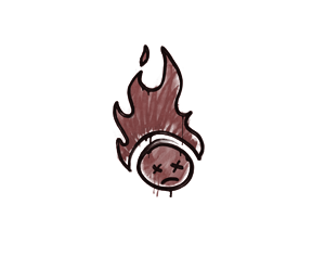 封装的涂鸦 | 烤焦 (砖红)