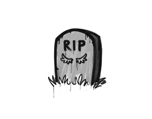 封装的涂鸦 | 墓碑 (灰色)